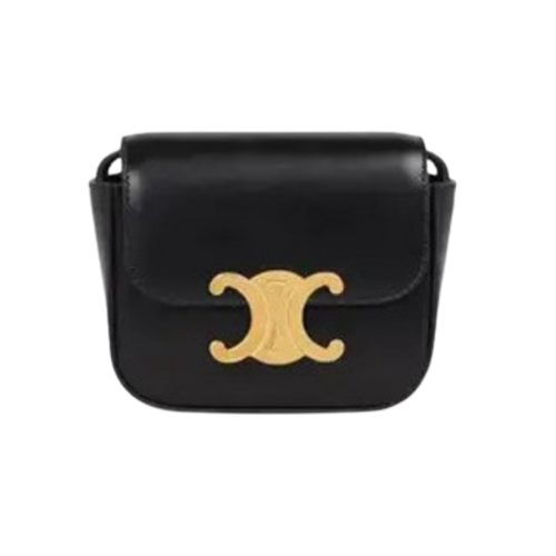 ★CELINE★ 미니 클로드 - 샤이니 카프스킨 블랙