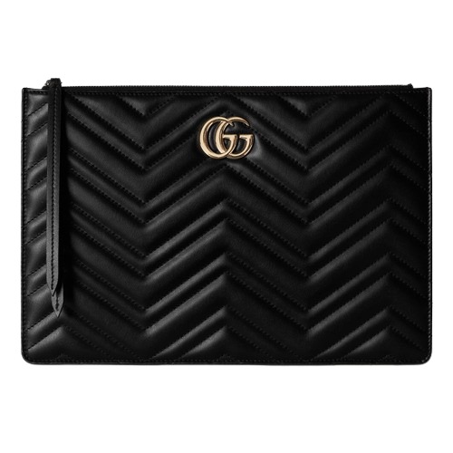 ★GUCCI★ GG 마몽 라지 파우치 블랙