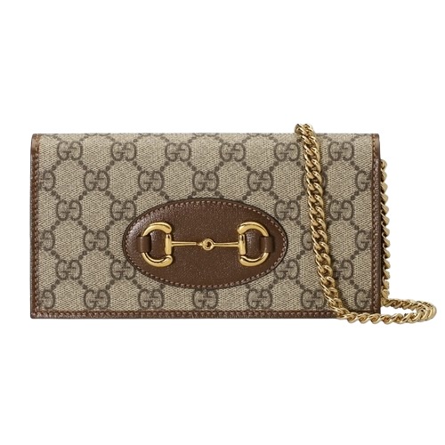 ★GUCCI★ 구찌 홀스빗 1955 체인 장지갑 GG 수프림