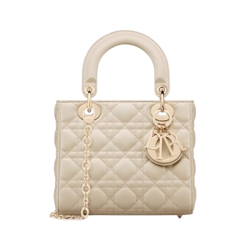 ★DIOR★ Lady Dior 스몰 백 더스티 아이보리 까나쥬 양가죽