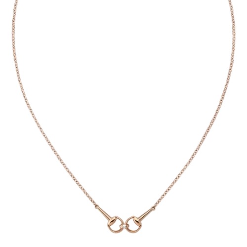 ★GUCCI★ 18K 홀스빗 다이아몬드 체인 목걸이